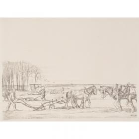 Work on the Land: Ploughing Artist: Rothenstein, William